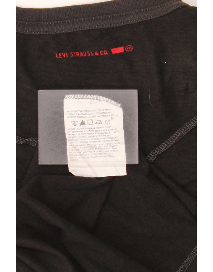 Ανδρικό τοπ Levi's μακρυμάνικο 2XL μαύρο βαμβακερό