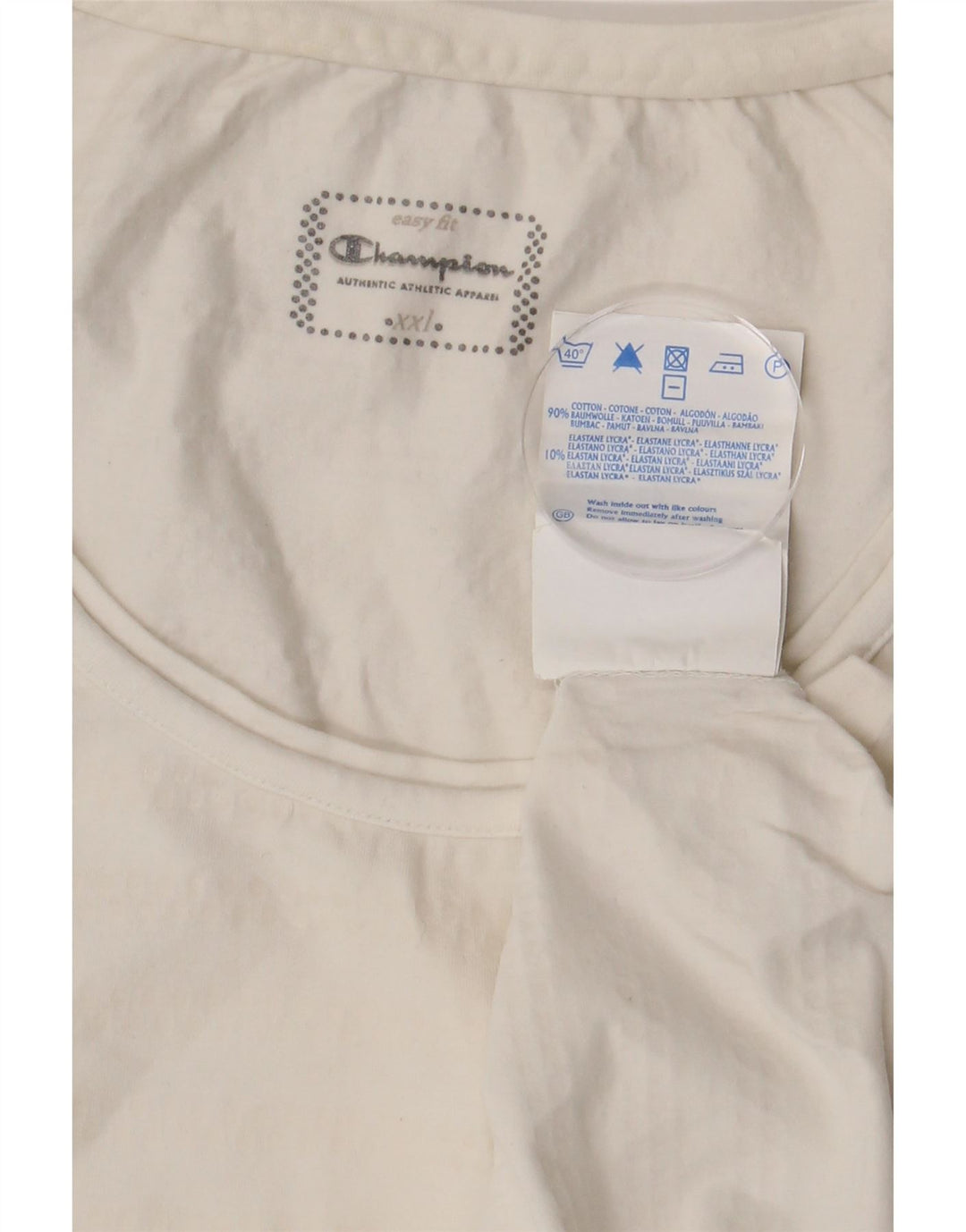 Champion Womens Easy Fit T-Shirt Top UK 20 2XL White Cotton