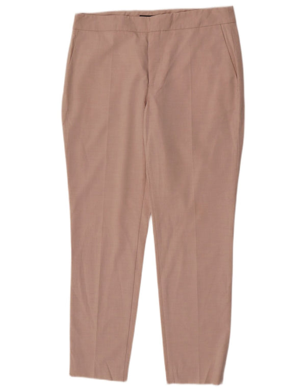 Zara Γυναικείο Skinny Cropped Παντελόνι EU 38 Small W28 L26 Pink Polyester