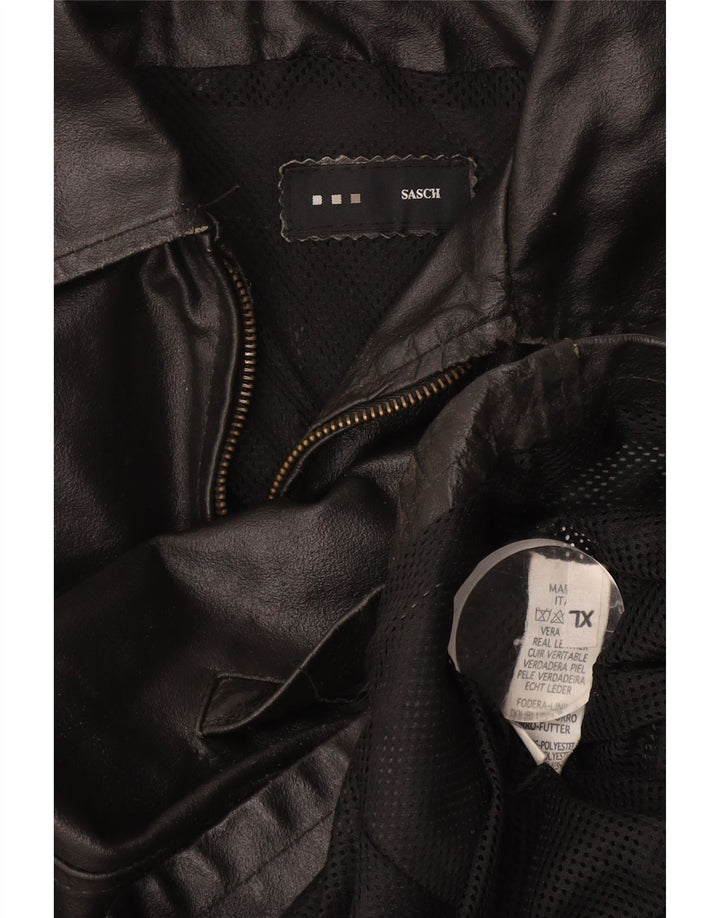 Vintage Ανδρικό Δερμάτινο Μπουφάν UK 42 XL Μαύρο Δερμάτινο