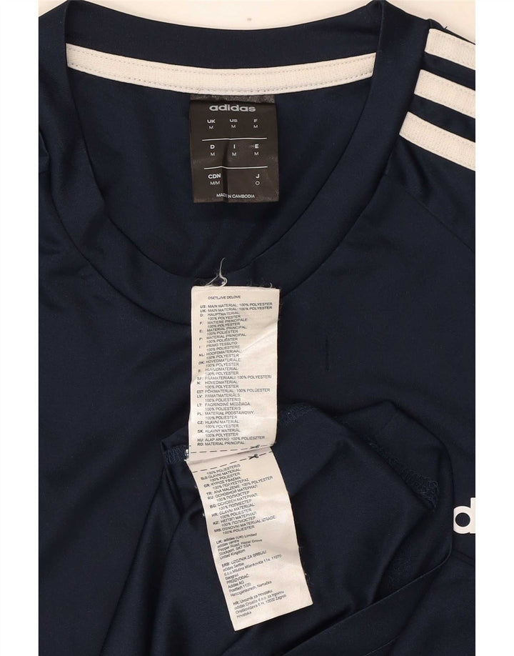 Ανδρικό T-Shirt Climalite Adidas Top Medium Navy Blue Polyester