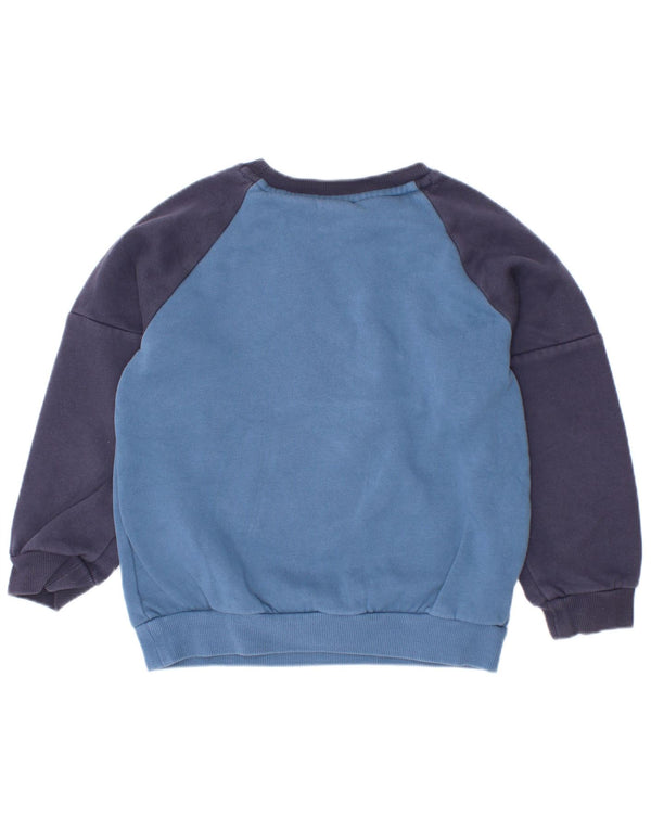 Γραφικό φούτερ Adidas Boys Jumper 2-3 ετών Navy Blue Colourblock