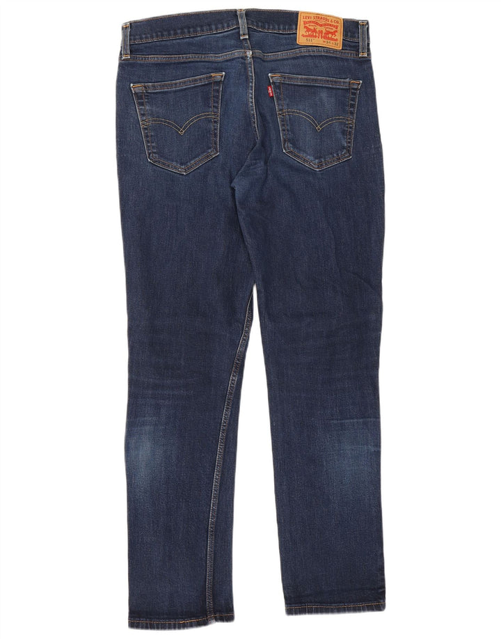 Levi's Mens 511 Slim Jeans W34 L32 Navy Blue Cotton