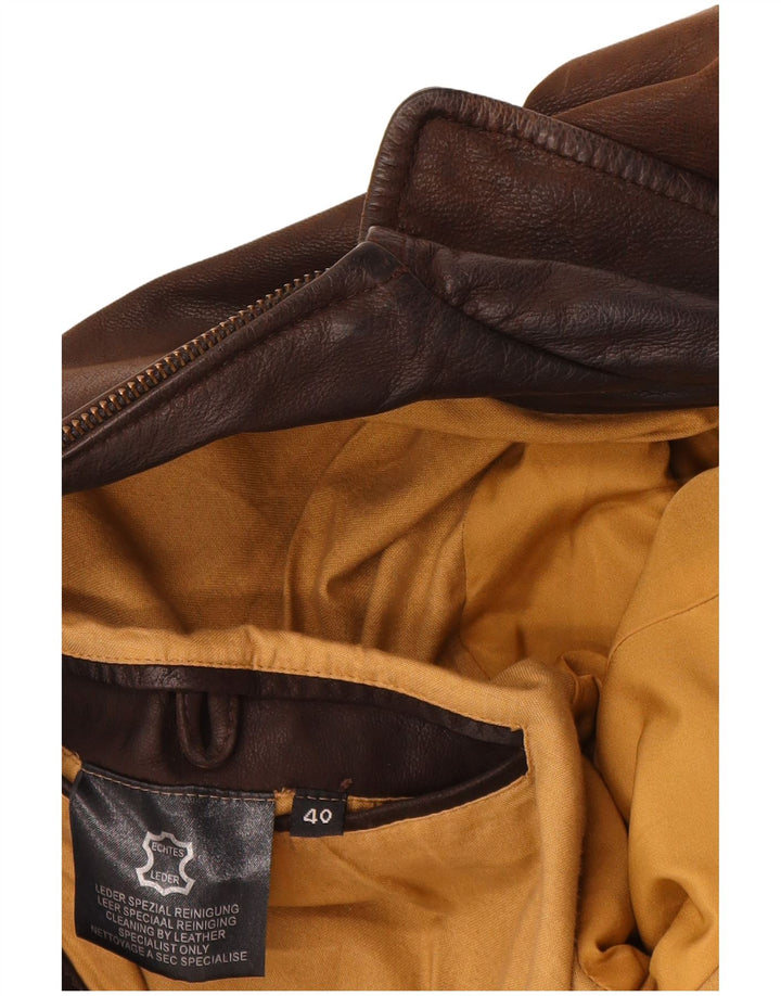 Peek & Cleppenburg Ανδρικό Δερμάτινο Μπουφάν UK 40 Large Brown Δερμάτινο