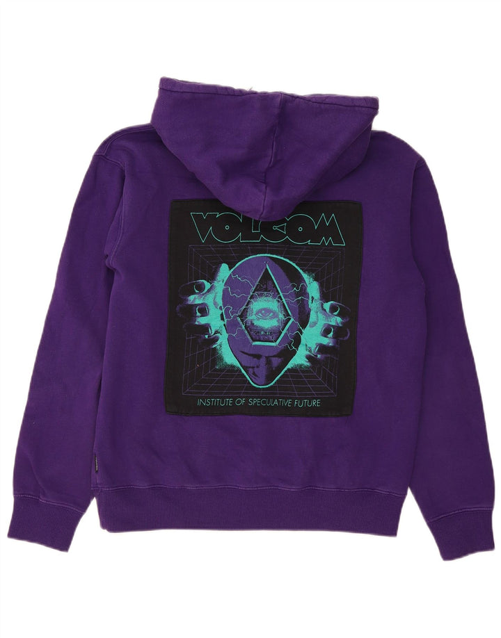 VOLCOM Γυναικεία γραφικά υπερμεγέθη κουκούλα UK 10 Small Purple