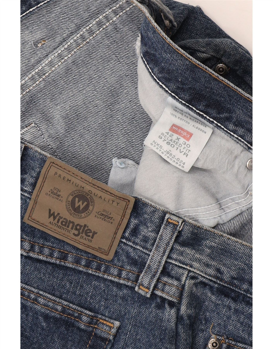 Ανδρικό τζιν Wrangler Relaxed Fit Tapered W42 L30 Μπλε βαμβακερό