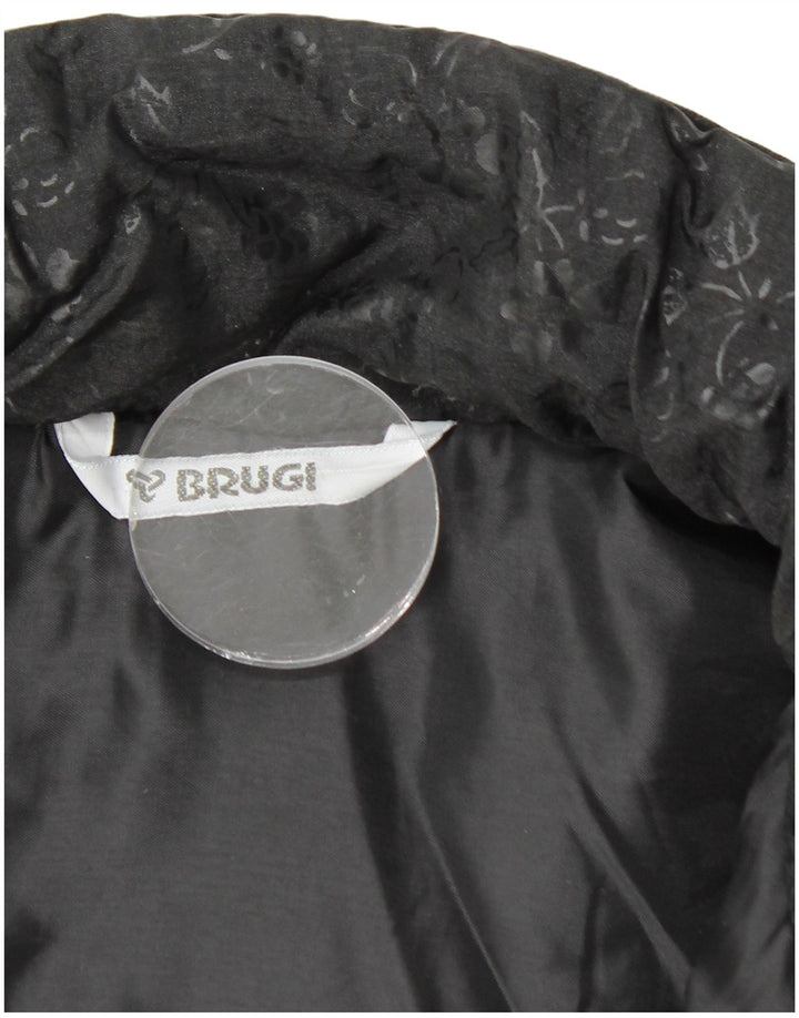 BRUGI Γυναικείο Μπουφάν υπερμεγέθη αντιανεμικό UK 22 3XL μαύρο φλοράλ