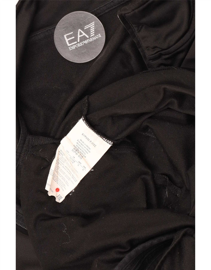 Emporio Armani Ανδρική φόρμα γυμναστικής με γραφικά Top Jacket Large Black Polyester