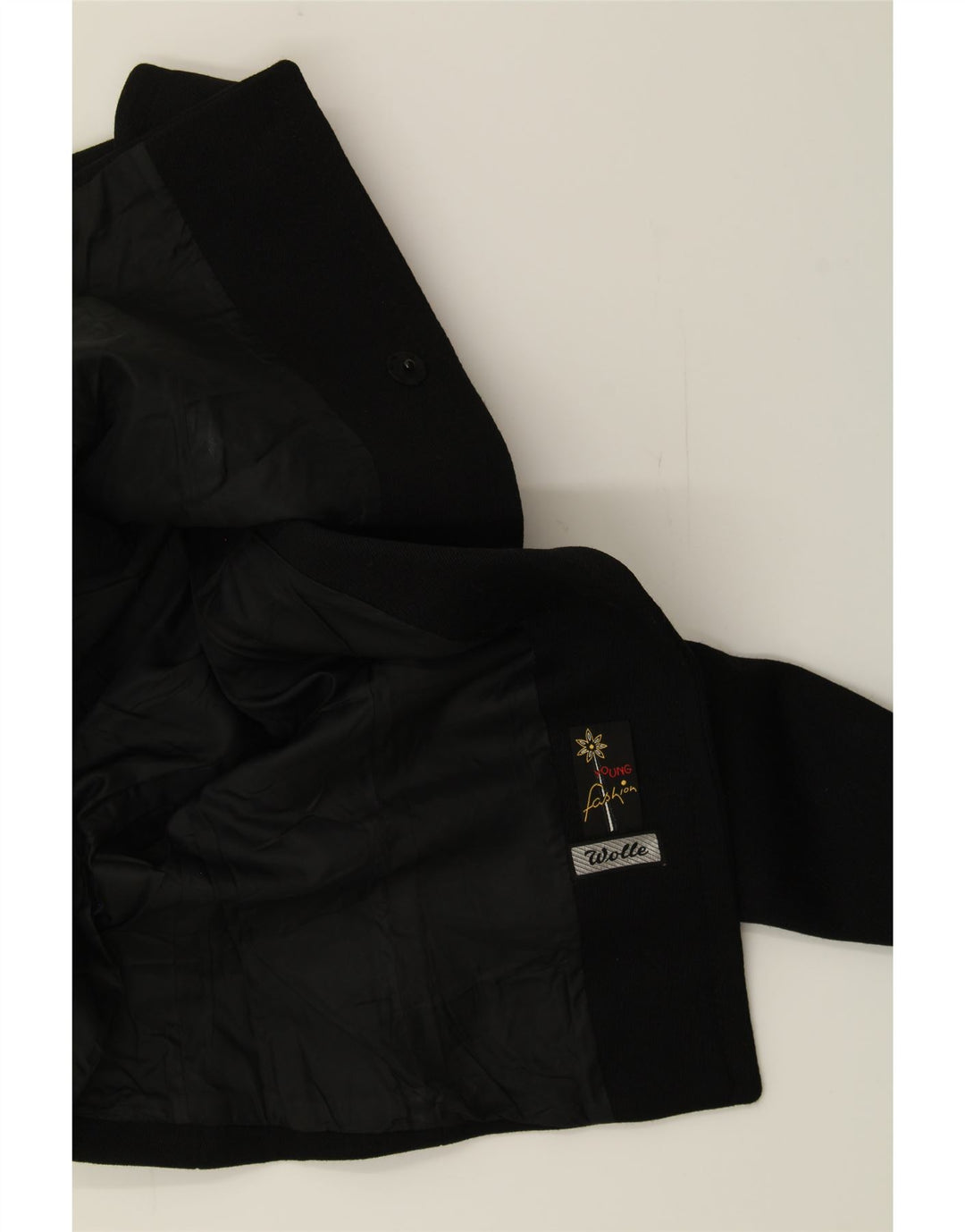 VINTAGE Womens Double Breasted Blazer Jacket UK 12 Medium Black Vintage Vintage and Second-Hand Vintage from Messina Hembry 