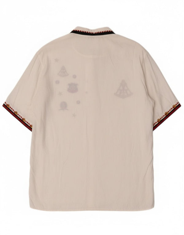 Marina Yachting Γυναικείο γραφικό πουκάμισο Μπλούζα UK 16 Large White Nautical