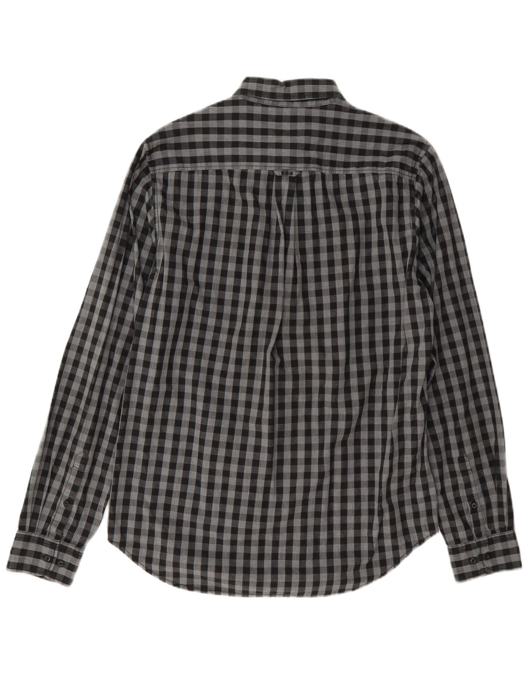Superdry Ανδρικό πουκάμισο Osaka Μεσαίο γκρι βαμβακερό Gingham