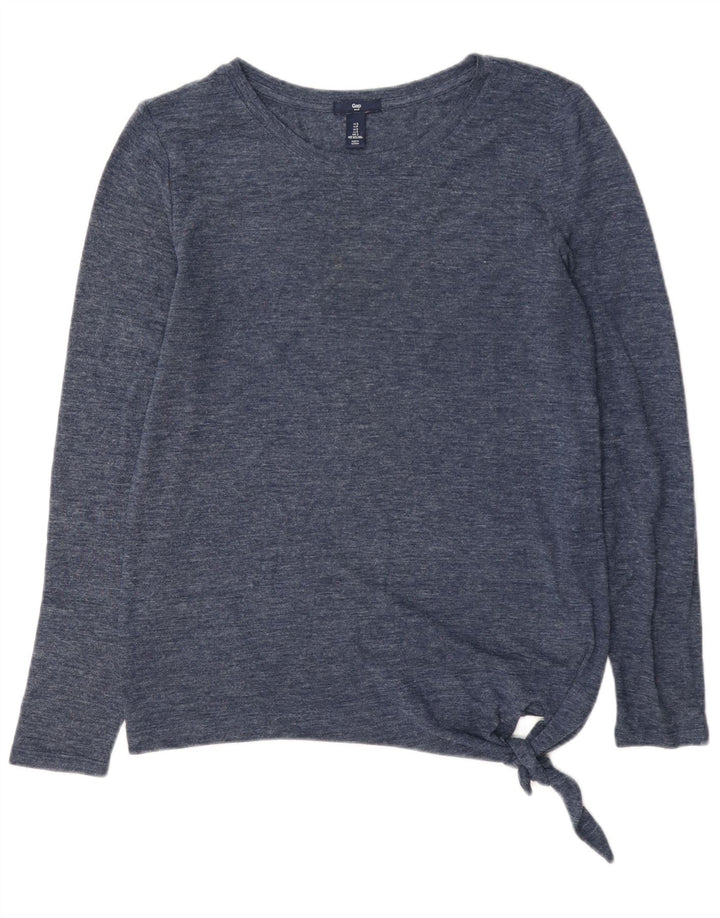 Gap Γυναικείο υπερμεγέθη τοπ μακρυμάνικο UK 10 Small Navy Blue Polyester
