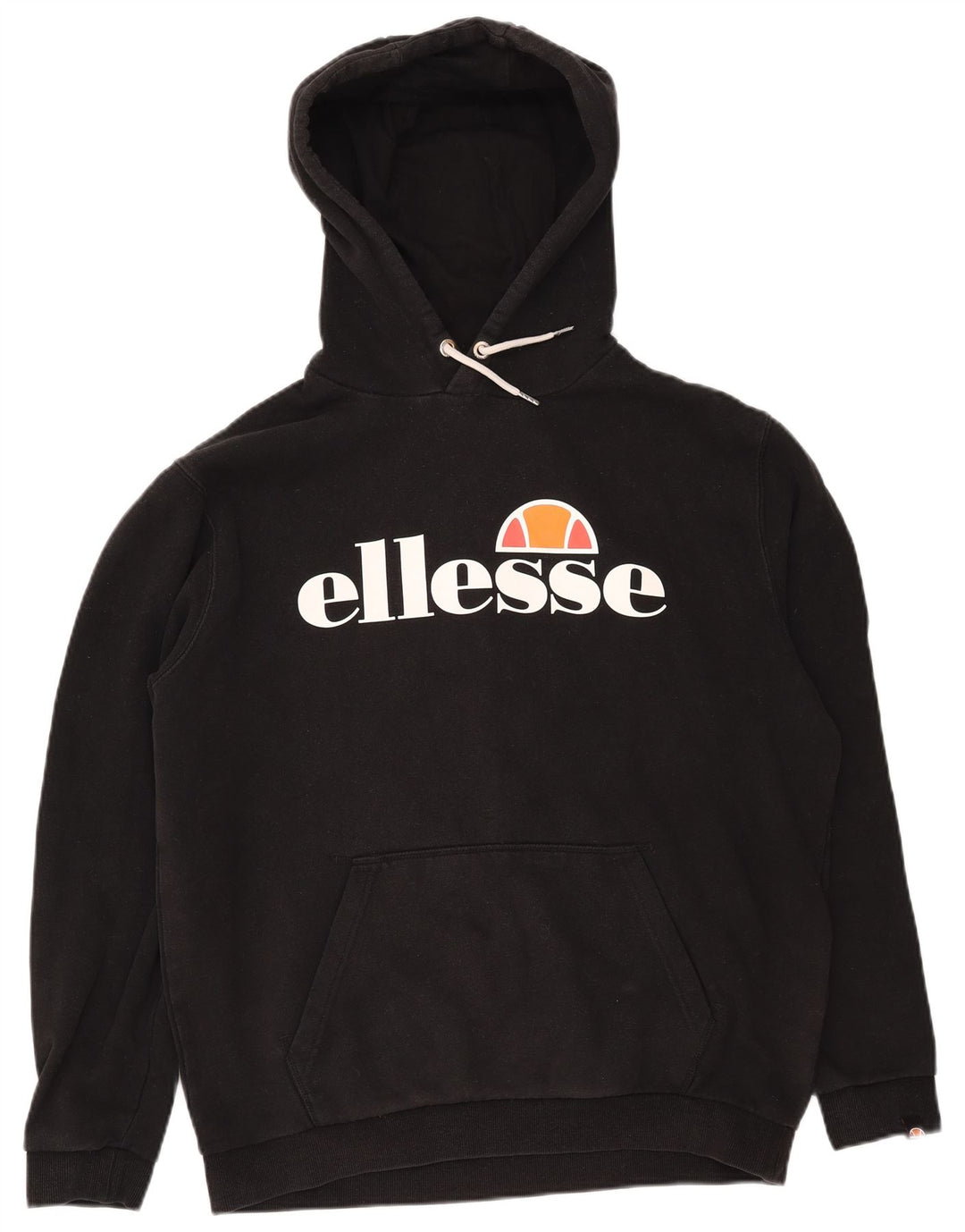 ELLESSE Ανδρικό γραφικό κουκούλα Jumper XL Μαύρο βαμβακερό