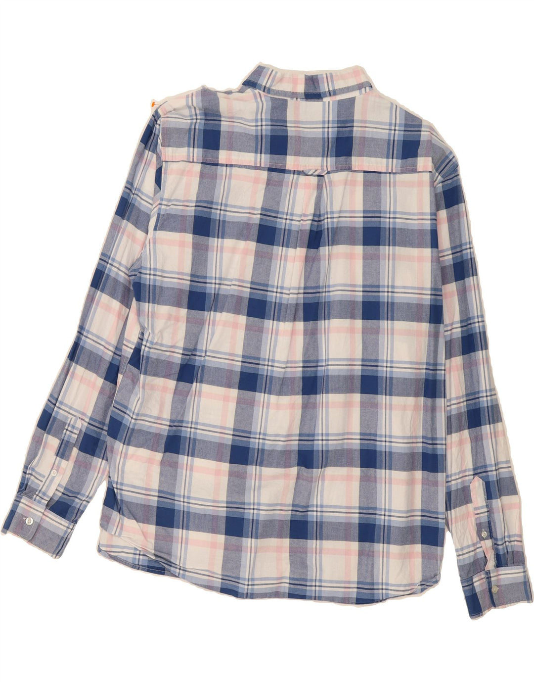 CHAPS Mens Big & Tall Shirt 2XL Blue Check Cotton Vintage Chaps and Second-Hand Chaps from Messina Hembry 