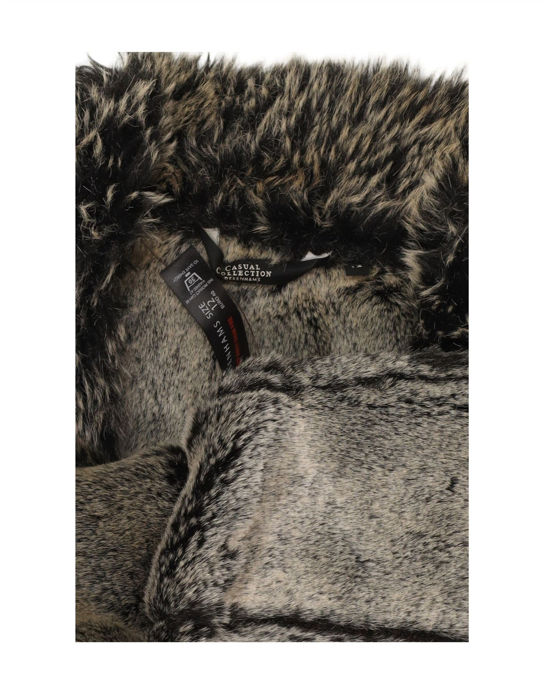 Debenhams Womens Sherpa Gilet UK 12 Medium Brown Πολυεστέρας