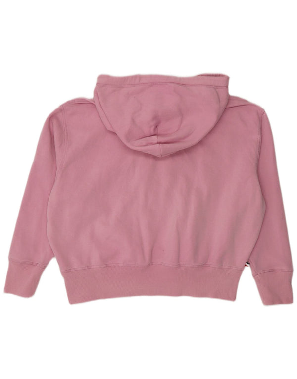 Tommy Hilfiger Γυναικεία υπερμεγέθη Crop Graphic Hoodie Jumper UK 10 Small Pink