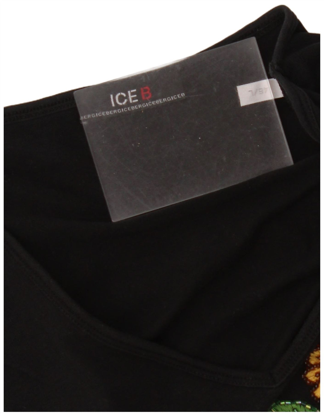 ICEBERG Γυναικείο Crop Graphic Top Μακρυμάνικο IT 46 Large Black Floral