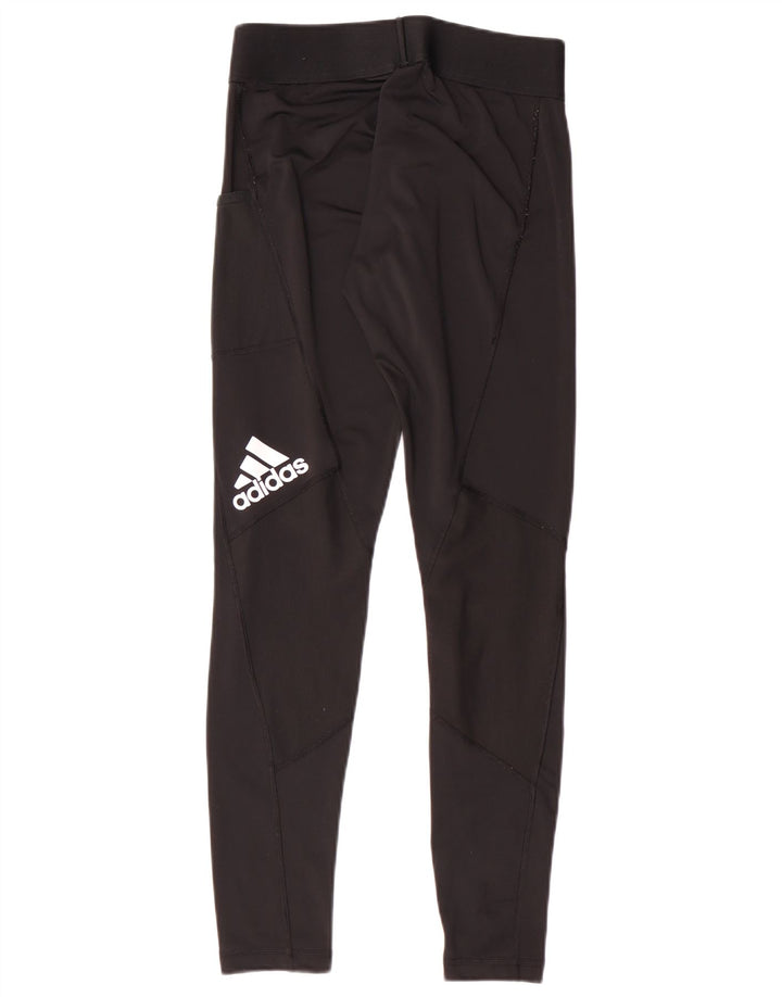 Adidas Womens Tech Fit Graphic κολάν UK 12/14 Medium Black