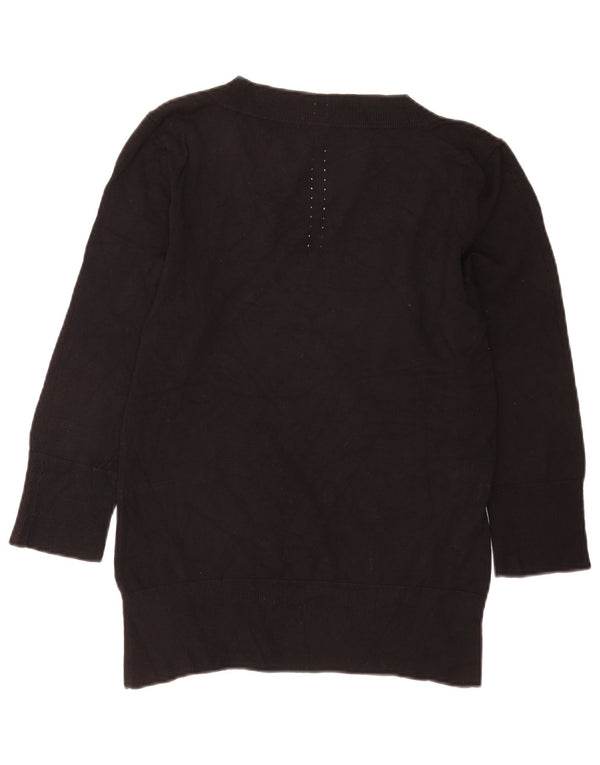 Γυναικείο Coast 3/4 μανίκι πουλόβερ με λαιμόκοψη UK 16 μεγάλο μαύρο