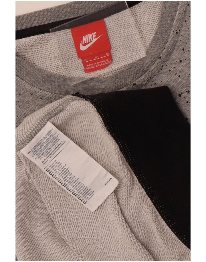 Ανδρικό γραφικό φούτερ Nike Jumper XL Γκρι χρώματος βαμβακερό