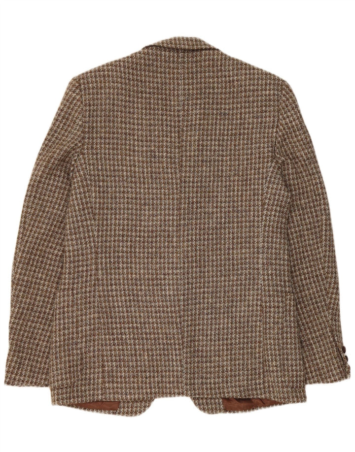 Harris Tweed Ανδρικό σακάκι σακάκι με 2 κουμπιά UK 42 XL Brown Houndstooth