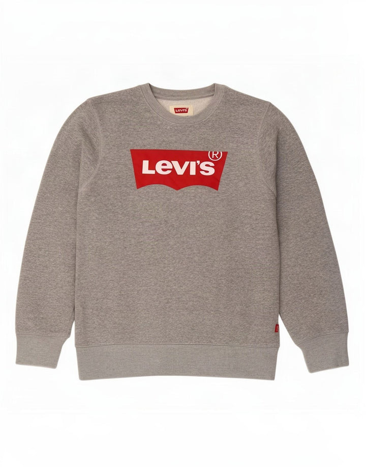 Levi's Boys γραφικό φούτερ 13-14 ετών, βαμβακερό γκρι