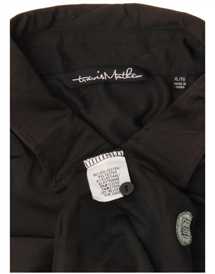 Ανδρικό γραφικό πουκάμισο πόλο TRAVIS MATHEW XL Μαύρο πολυεστέρας