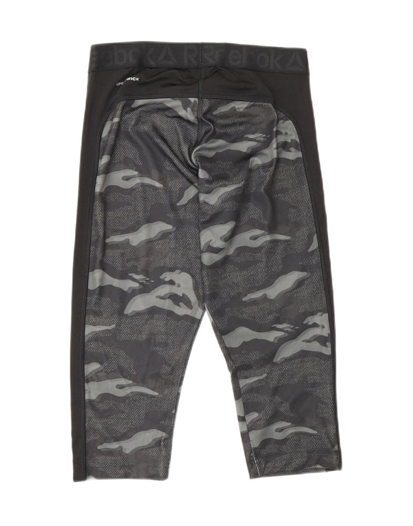 Γυναικεία Reebok γραφικά κολάν Capri UK 18 XL Grey Camouflage Polyester