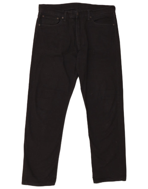 LEVI'S Ανδρικό τζιν 504 ίσιο W36 L32 Μαύρο βαμβακερό