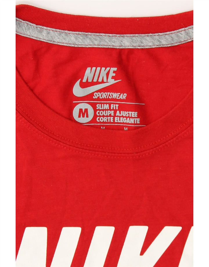 Ανδρικό γραφικό μπλουζάκι Nike Slim Fit Top Μεσαίο κόκκινο