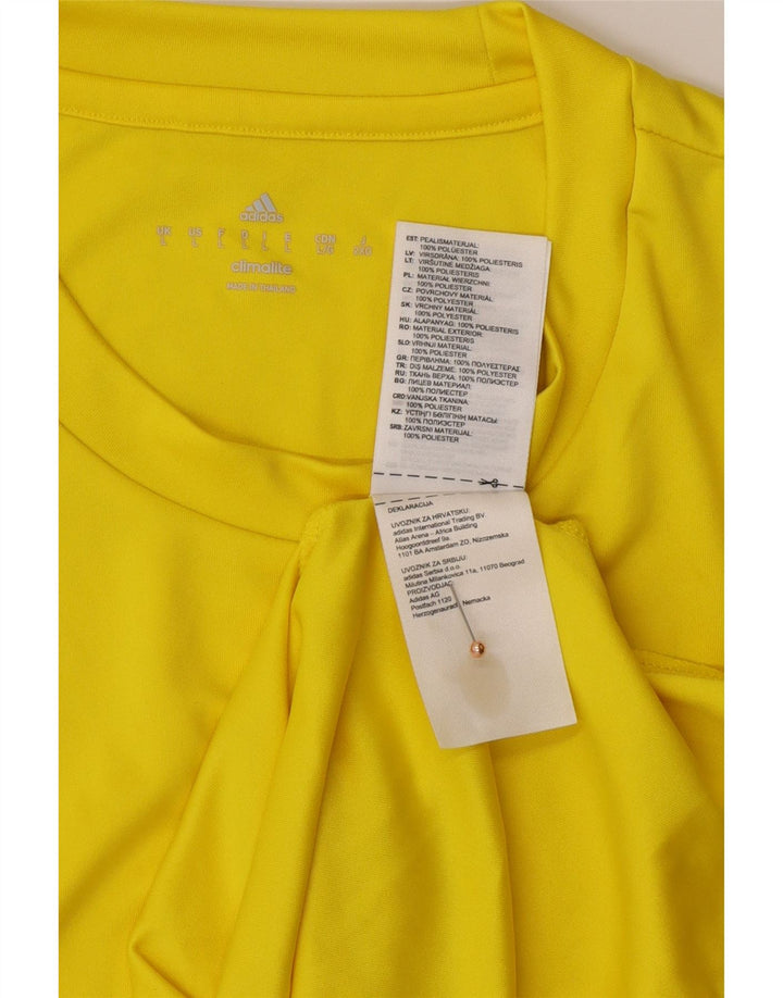 Ανδρικό T-Shirt Climalite ADIDAS Top Large Yellow Polyester