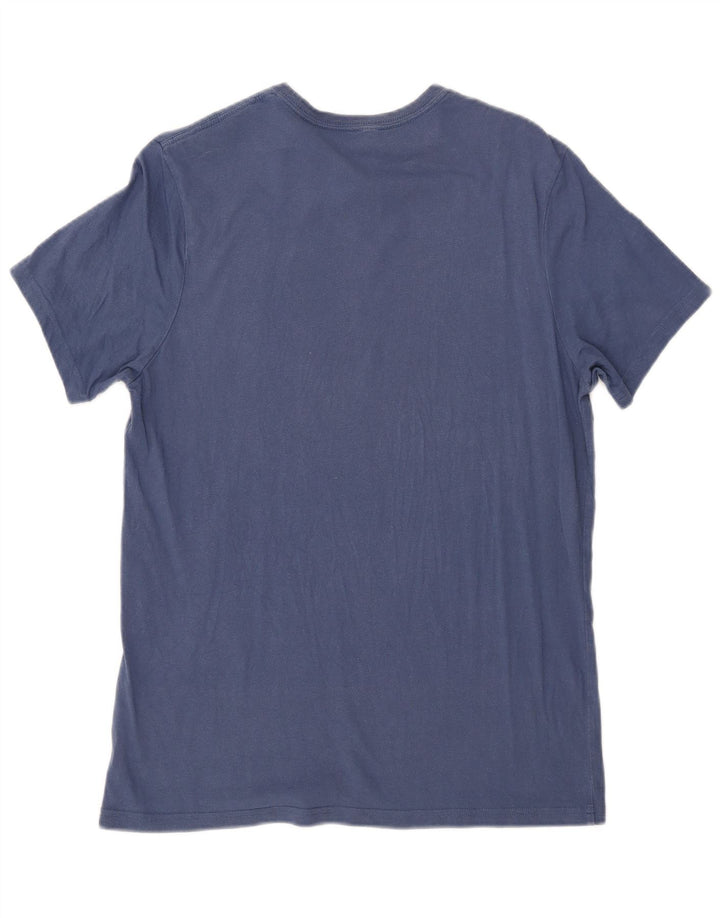 Jack Wills Ανδρικό T-Shirt Κλασική Εφαρμογή Μπλουζάκι από μεσαίο μπλε βαμβακερό