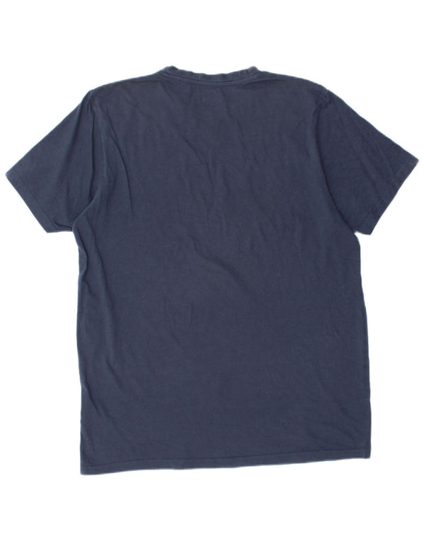 Ellesse Ανδρικό γραφικό T-Shirt Top Large Navy Blue από βαμβάκι