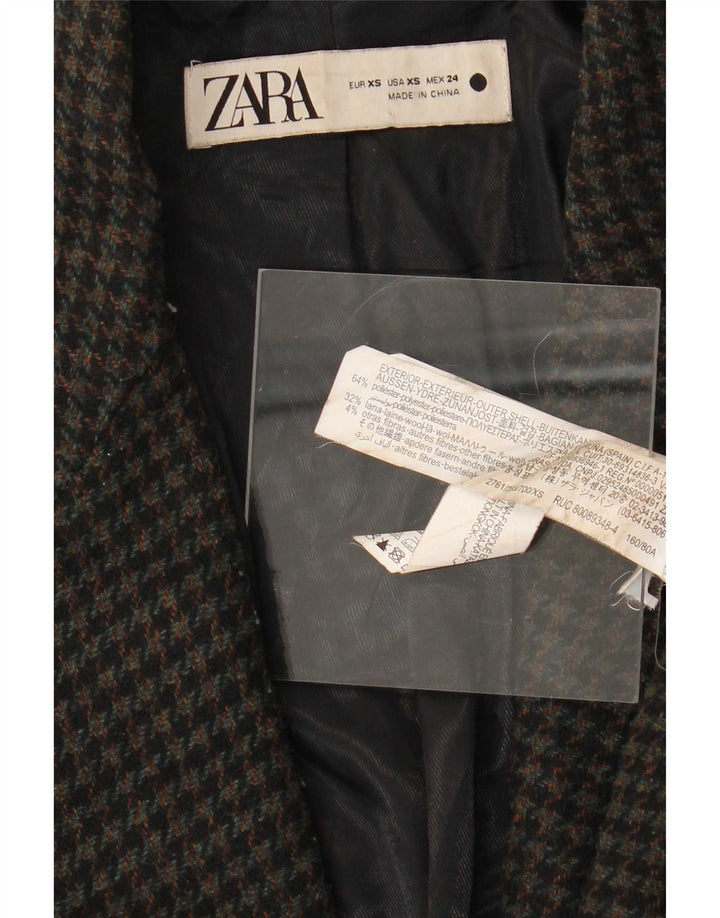 Zara Γυναικείο Πανωφόρι UK 6 XS Μαύρο Houndstooth Πολυεστέρας