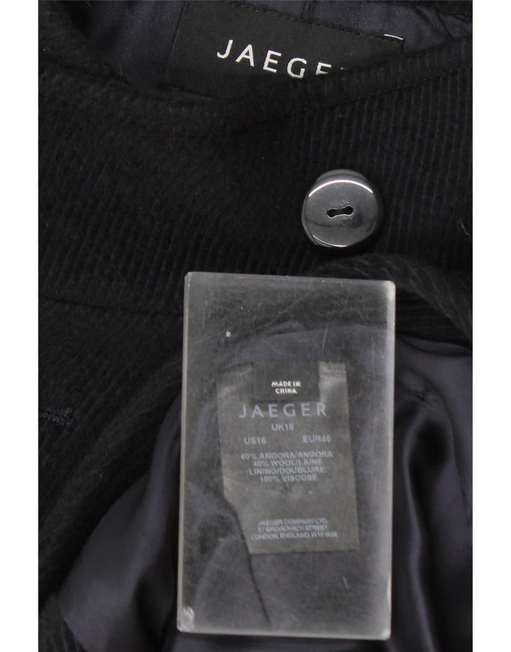Jaeger Γυναικείο Παλτό μπιζελιού UK 18 XL Navy Blue Angora