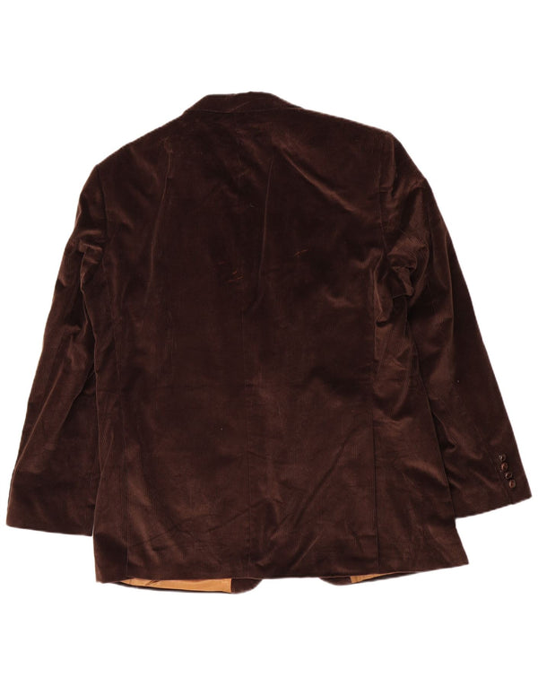 Barbour Ανδρικό μπουφάν 2 κουμπιών κοτλέ σακάκι IT 56 3XL καφέ βαμβακερό