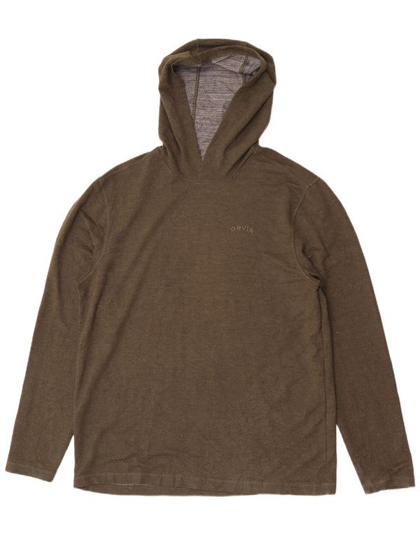Orvis Ανδρικό Hoodie Jumper Large Khaki Rayon