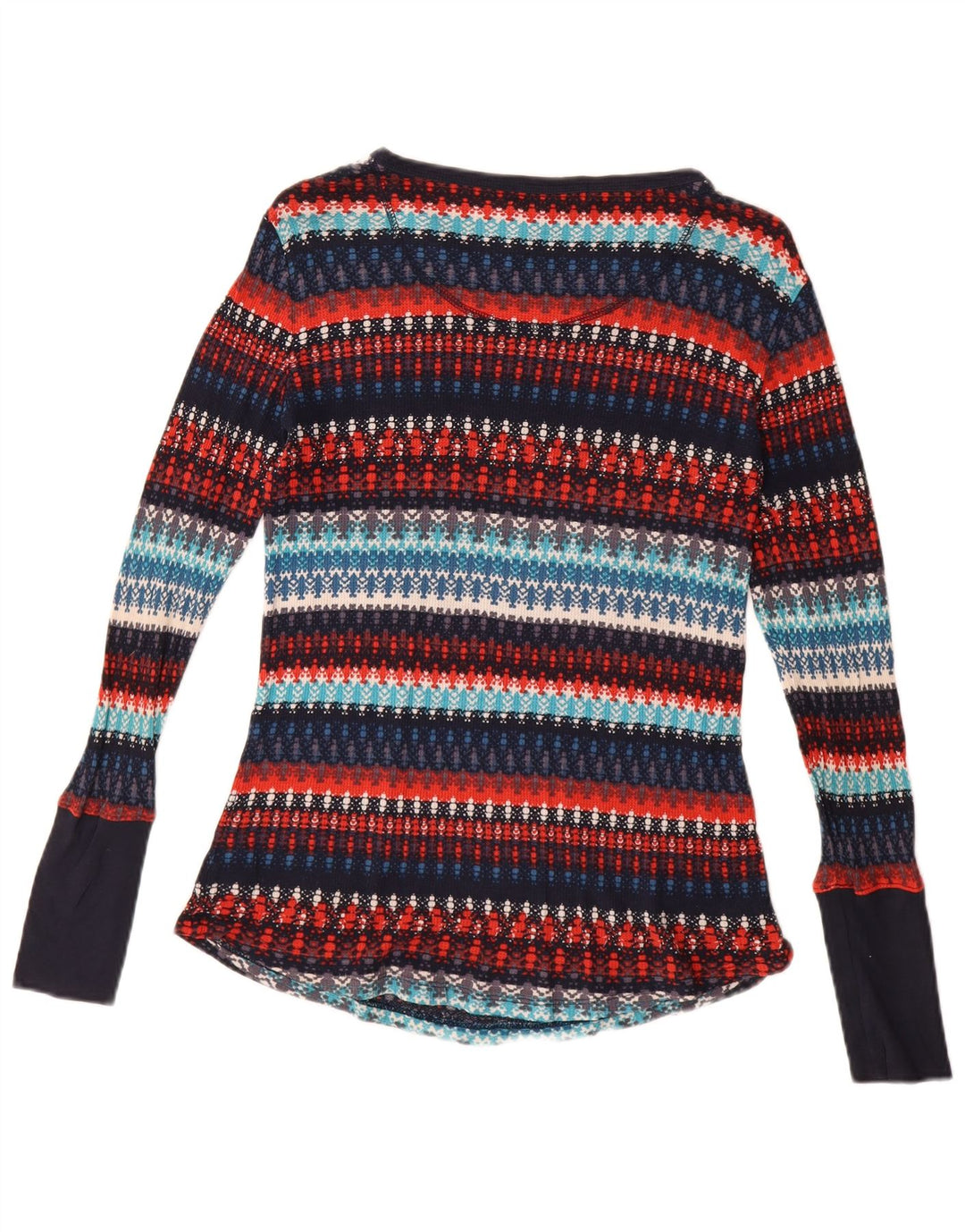 ORVIS Γυναικείο πουλόβερ με λαιμό σκάφος UK 14 Μεγάλο πολύχρωμο ριγέ