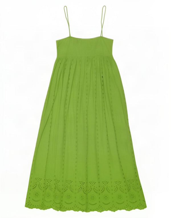Zara Womens Sundress UK 14 Large Green Cotton