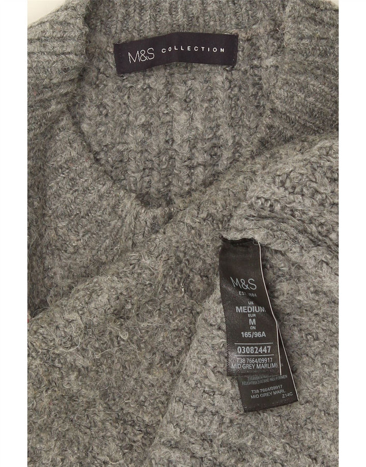 Marks & Spencer Γυναικείο πουλόβερ υπερμεγέθη Crew Neck Jumper UK 14 Medium Grey