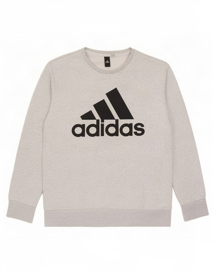 Ανδρικό γραφικό φούτερ Adidas Jumper Medium Grey Flecked