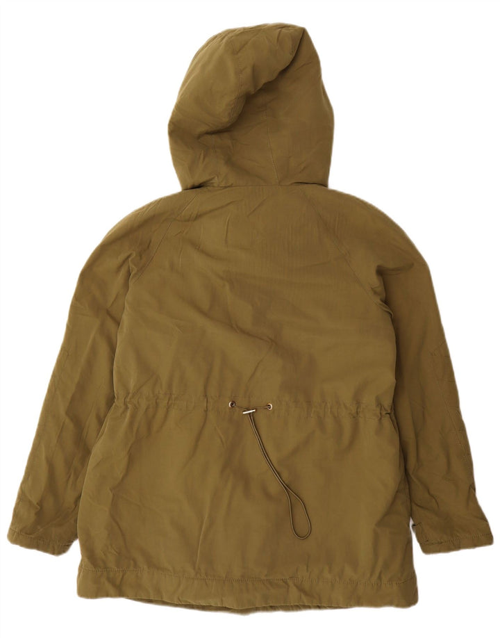 Zara Γυναικείο μπουφάν Parka με κουκούλα UK 6 XS Khaki Polyester