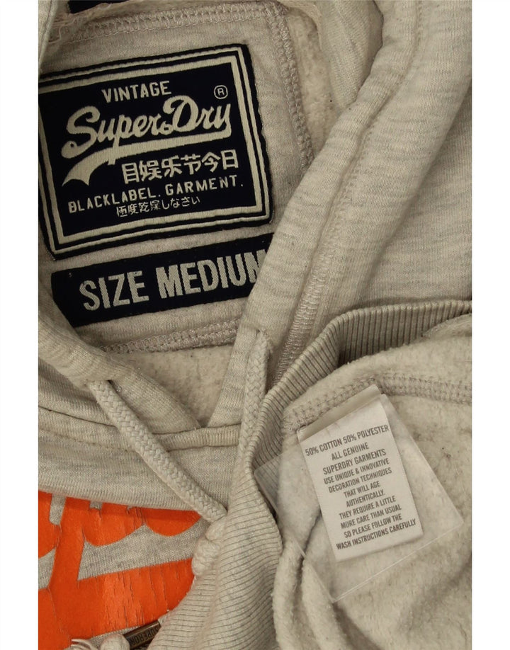 Ανδρικό γραφικό κουκούλα Superdry, μεσαίο γκρι βαμβακερό