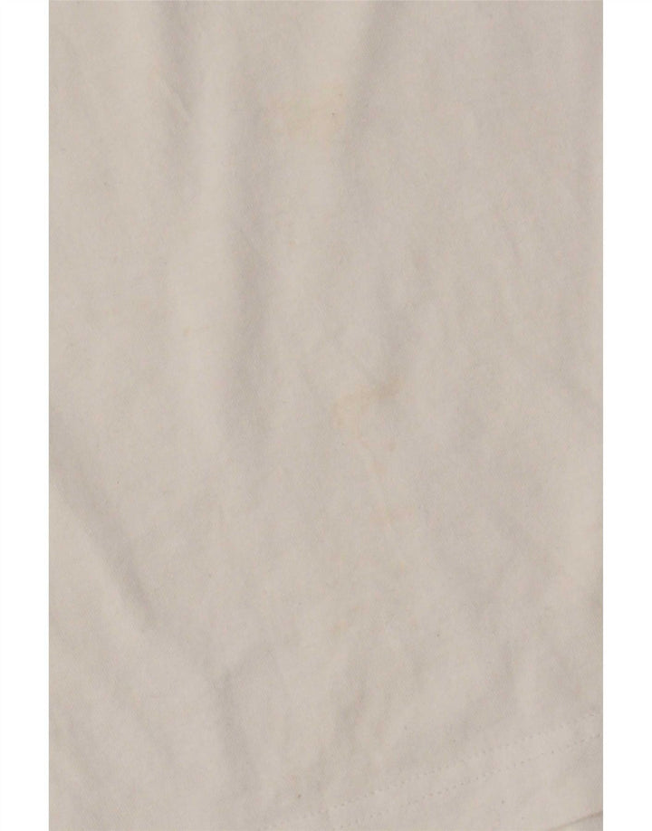 Ανδρικό γραφικό T-Shirt Adidas Top από μεσαίο λευκό βαμβακερό