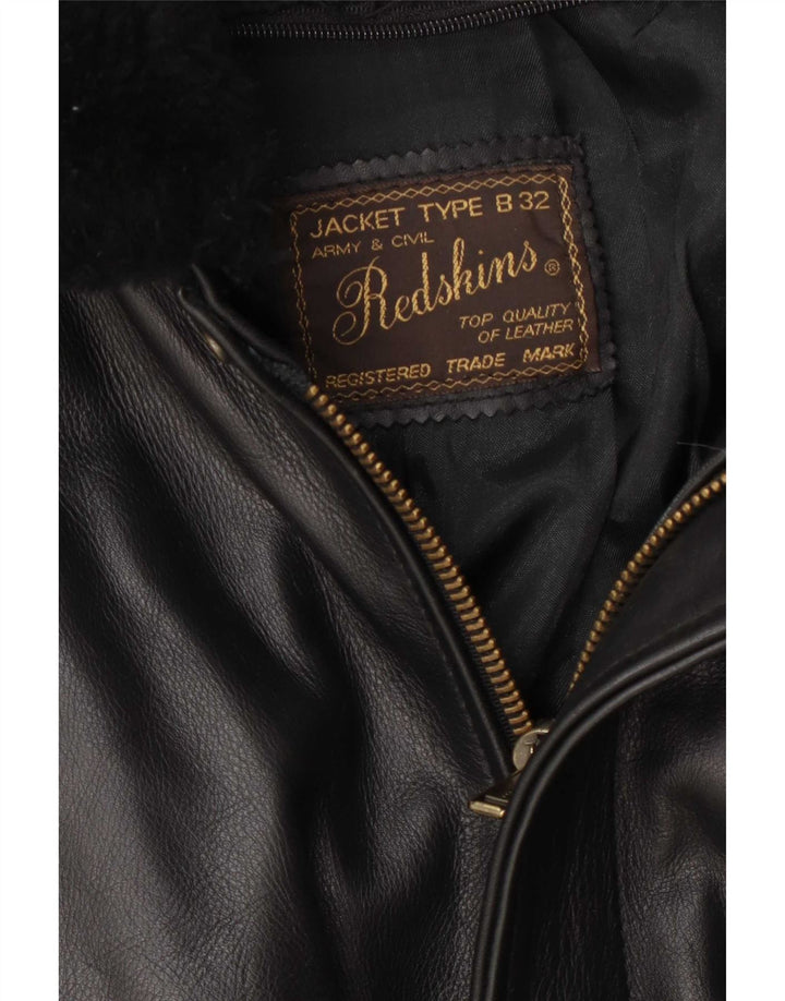 Ανδρικό δερμάτινο τζάκετ Redskins Military UK 36 Small Black