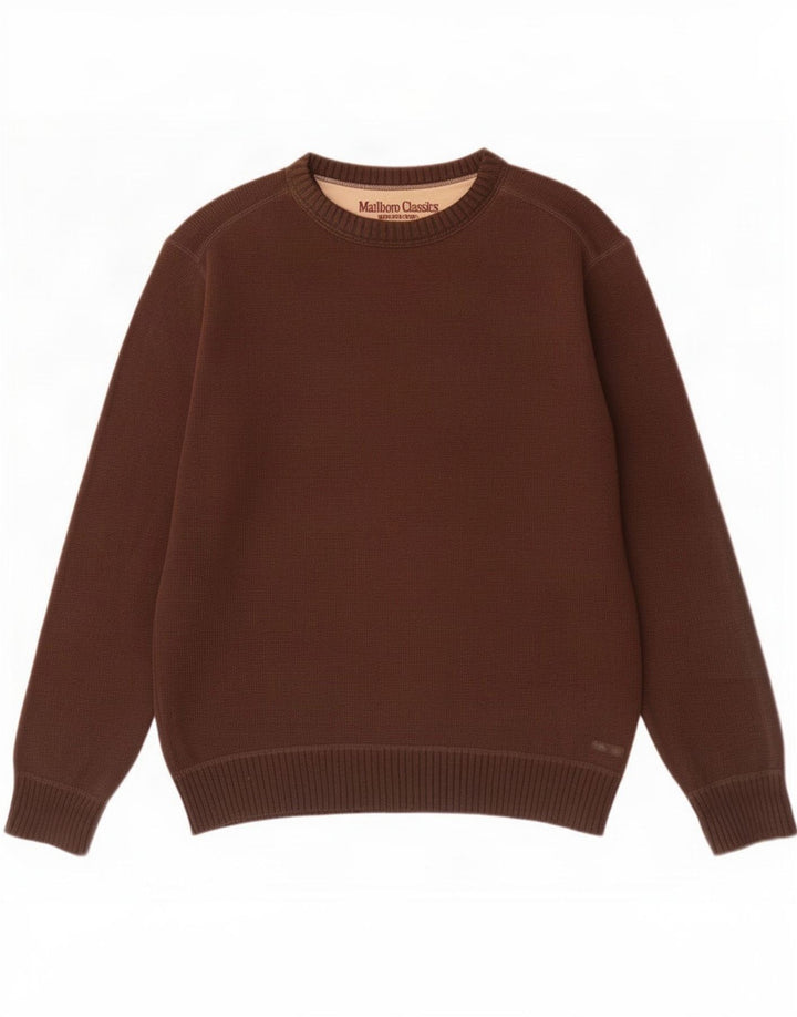 Ανδρικό πουλόβερ Marlboro Classics Crew Neck Jumper Μεγάλο Καφέ