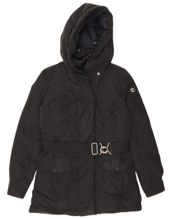 Timberland Γυναικείο παλτό με κουκούλα UK 10 Small Black Polyester