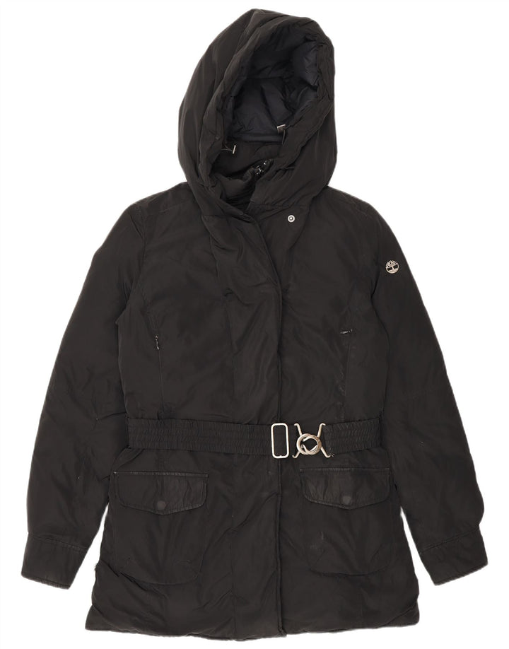 Timberland Γυναικείο παλτό με κουκούλα UK 10 Small Black Polyester