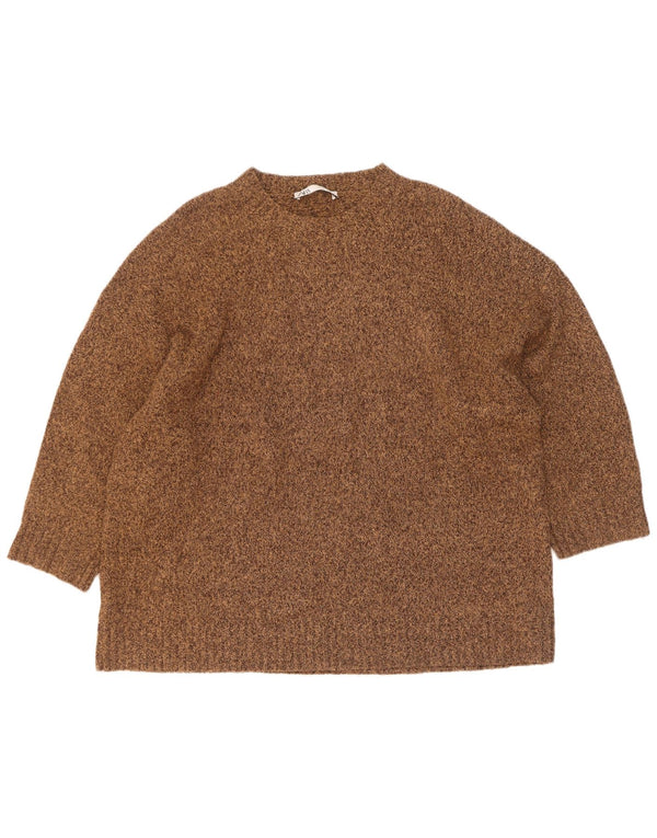 Zara Womens Oversized 3/4 Sleeve 2 Piece Set UK 14 Medium W30 L28 Brown