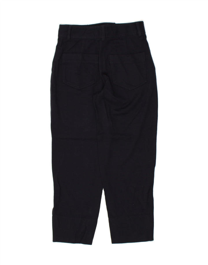 MASSIMO DUTTI Womens Straight Chino Trousers EU 36 Small W26 L25 Navy Blue | Vintage Massimo Dutti | Thrift | Second-Hand Massimo Dutti | Used Clothing | Messina Hembry 